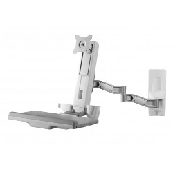 AMER NETWORKS Sit-Stand Spring Arm Wall Mount Computer Workstation (Amr1Wsl)