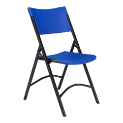 NATIONAL PUBLIC Blow Molded Chair - 4 Pack In Blue
