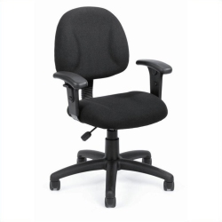 BOSS OFFICE PRODUCTS Dx Posture Office Chair With Adjustable Arms In In Black