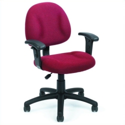 BOSS OFFICE PRODUCTS Dx Posture Office Chair With Adjustable Arms In In Burgundy