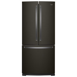 Whirlpool 30" 19.7 CuFt French Door Refrigerator w/ LED Lighting (WRF560SFHV)-Black Stainless Steel