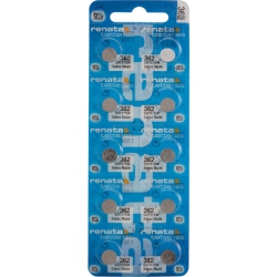 RENATA 10 X Swiss 362 Watch Batteries, 0% Mercury Equivilate Sr721Sw