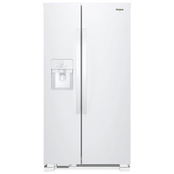 Whirlpool 36" 24.5 Cu. Ft. Side-By-Side Refrigerator w/ Ice Dispenser (WRS325SDHW) - White