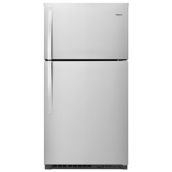 Whirlpool 33" 21.3 Cu. Ft. Top Freezer Refrigerator with LED Lighting (WRT541SZDZ) - Stainless Steel