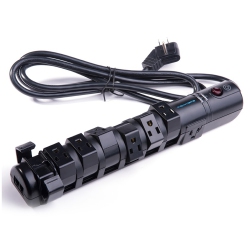 BLUEDIAMOND Diamond Defend Flex 8 Outlet Surge Protector - 6Ft Cord (Black)