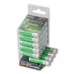 TECHLY Aaa Super Alkaline Batteries, 24 Pack