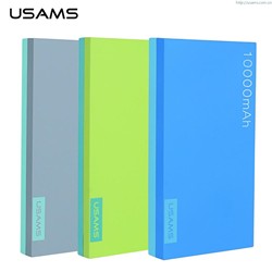 USAMS Portable Dual Port Power Bank 10, 000Mah Colour In Blue