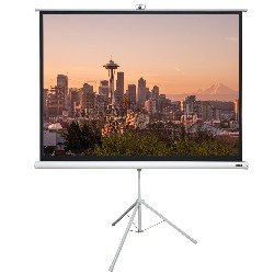 ELUNEVISION 70" X 70" 1:1 Portable Tripod Projector Screen