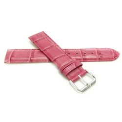 BANDINI 12MM Hot Womens' Alligator Style Genuine Leather Watch Strap Band In Pink