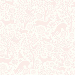 Chesapeake Hide And Seek Anahi Forest Fauna Wallpaper - Light Pink