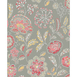 Papier Peint Solstice Tropez Jacobean D'a-Street Prints - Corail