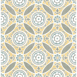 Papier Peint Solstice Maya Medallion D'a-Street Prints - Jaune