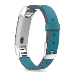 STRAPSCO Genuine Leather Strap for Fitbit Alta In In Blue