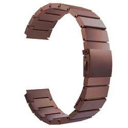 STRAPSCO Fitbit Blaze Stainless Steel Wristwatch Strap In Coffee In Multicolor