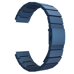 STRAPSCO Fitbit Blaze Stainless Steel Wristwatch Strap In In Blue