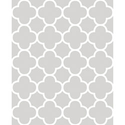 Papier Peint Symetrie Quatrefoil D'a-Street Prints - Gris Original