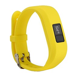 STRAPSCO Silicone Strap for Garmin Vivofit 3 Smartwatch In In Yellow
