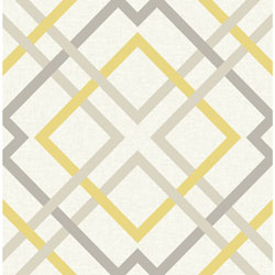 Papier Peint En Treillis Prints Geometrie A-Street - Jaune