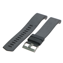 STRAPSCO Silicone Strap for Fitbit Charge 2 In Cross Hatched In Grey