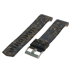 STRAPSCO Silicone Strap for Fitbit Charge 2 In Humming & Bird Flower In Gold