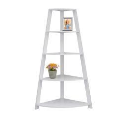 MONARCH Bookcase - 60"h / Corner Accent Etagere In White