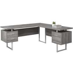 MONARCH Computer Desk - 70"l / Dark Taupe Left Or Right Facing