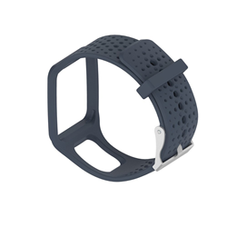 STRAPSCO Silicone Strap for Tomtom Runner In Dark In Blue