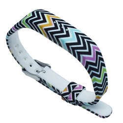 STRAPSCO Fitbit Silicone Strap for Flex 2 In Colored Chevrons Pattern