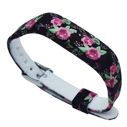 STRAPSCO Fitbit Silicone Strap for Flex 2 In Roses Pattern