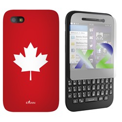 EXIAN Fitted Soft Shell Case for Blackberry Q5 - In Red