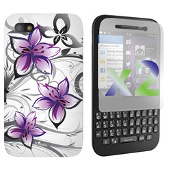 EXIAN Fitted Soft Shell Case for Blackberry Q5 - In White