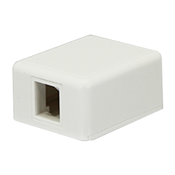 TECHLY Wall Outlet for 1 Keystone - In White