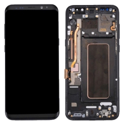 ESOURCE PARTS Replacement Oled Display Screen Digitizer Assembly With Frame for Samsung Galaxy S8+ Plus G955 - In Black