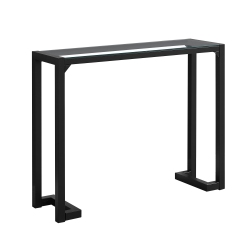 MONARCH Accent Table - 42"l / / Tempered Glass Hall Console In Black