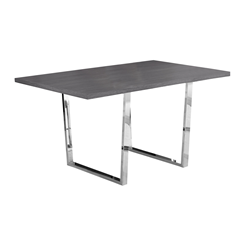 MONARCH SPECIALTIES Dining Table - 36"x 60" / / Chrome Metal In Grey