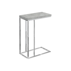MONARCH Accent Table - Cement With Chrome Metal In Grey
