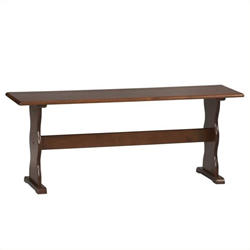 LINON Chelsea Kitchen Dining Nook Bench In Walnut
