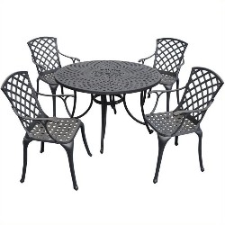CROSLEY FURNITURE Sedona Traditional 5-Piece Casual Dining Patio Set - In Black