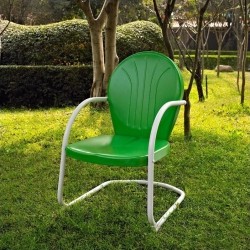 CROSLEY FURNITURE Griffith Metal Chair In Grasshopper In Green