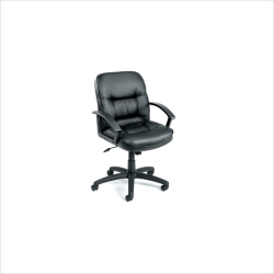 BOSS OFFICE PRODUCTS Mid-Back Ergonomic Manager's Leather Chair