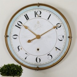 UTTERMOST Torriana Wall Clock In Antique Frame In Gold