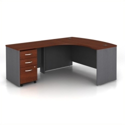BBF Bush Business Furniture Series C 3-Piece Left-Hand Computer Bow Desk