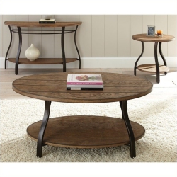 STEVE SILVER COMPANY Steve Company Denise 3 Piece Cocktail Table Set In Light Oak