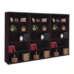 BBF Bush Business Furniture Series C 5 Shelf Wall Bookcase In Mocha Cherry