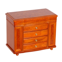 MELE AND CO Mele Josephine Wooden Jewelry Box In Oak Finish