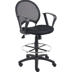 BOSS OFFICE PRODUCTS Mesh Drafting Chair With Loop Arms