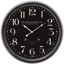 YOSEMITE HOME DECOR Yosemite Circular Iron Wall Clock With Distressed Iron Frame In Black