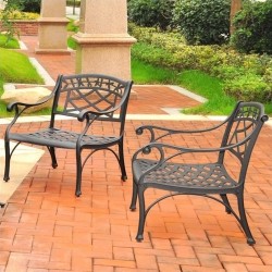 CROSLEY FURNITURE Sedona 2 PC Outdoor Conversation Seating Set In Black