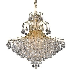 ELEGANT LIGHTING Toureg 31" 15 Light Royal Crystal Chandelier