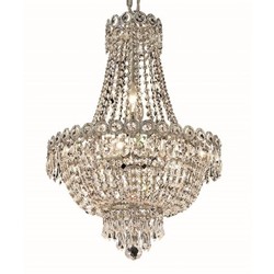 ELEGANT LIGHTING Century 16" 8 Light Royal Crystal Chandelier